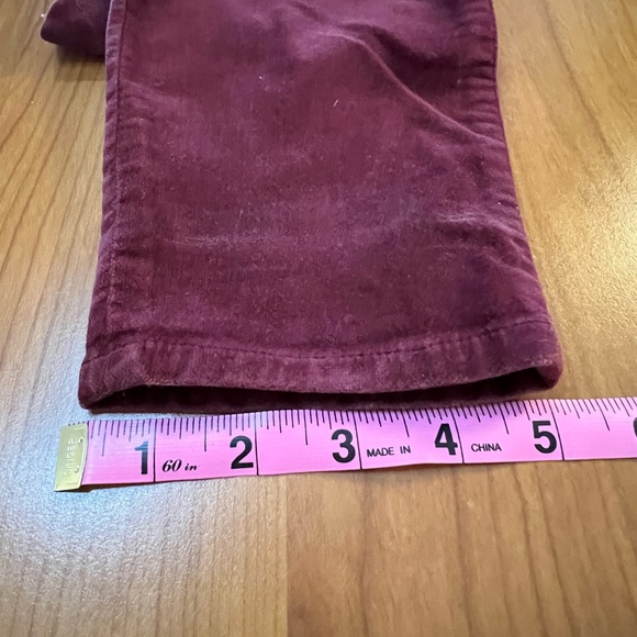 J Crew velvet pants, dark red/burgundy - Picture 6 of 6